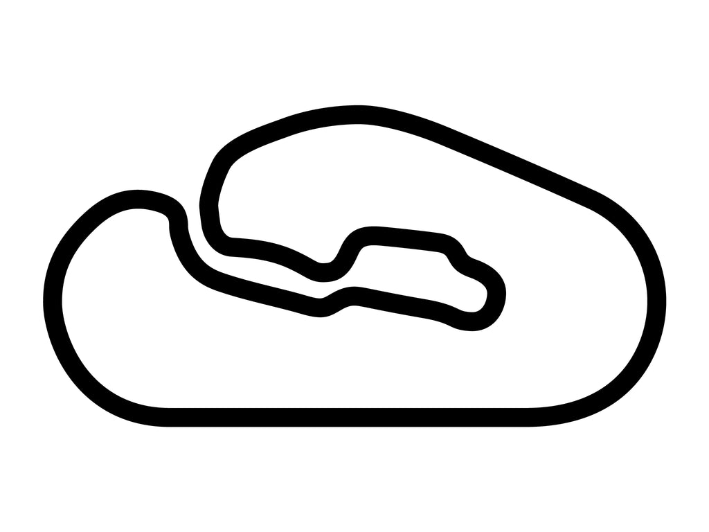 Talladega Superspeedway Road Course Decal - White - 5cm