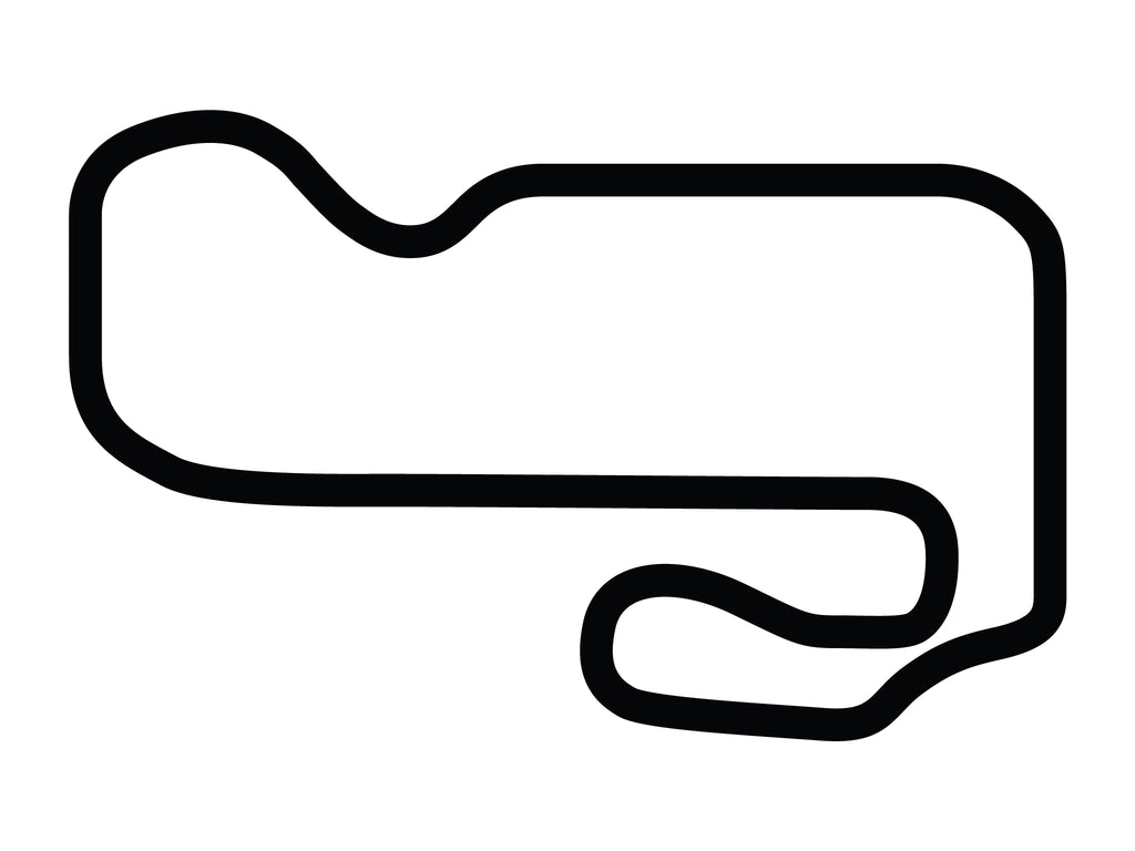 Lucas Oil Raceway Alternate Road Course Decal - White - 5cm