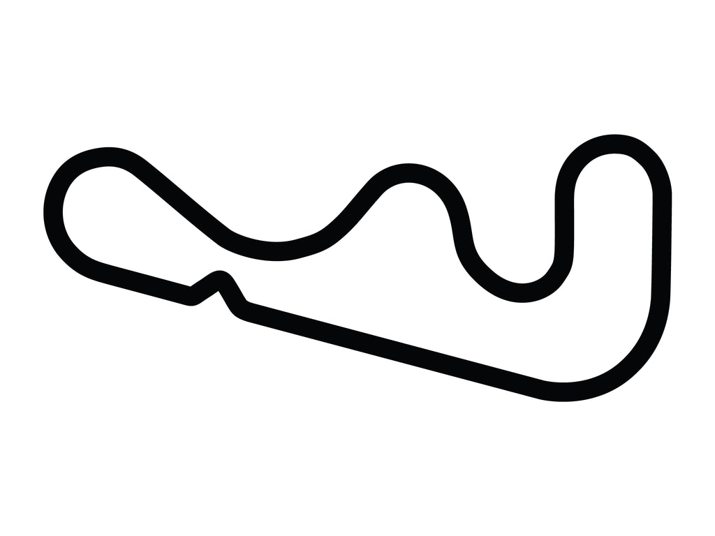 Roebling Road Raceway Large Chicane Decal - White - 5cm