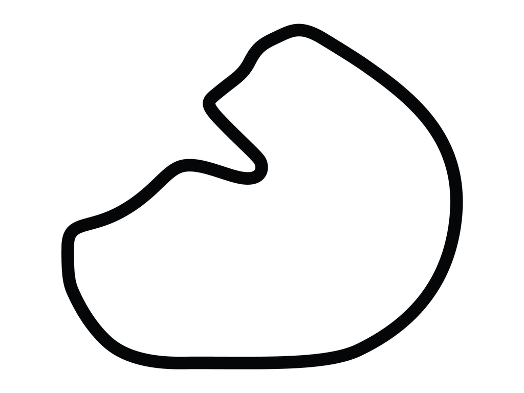 Pocono Int'l Raceway South Option 2 Course Decal - White - 5cm