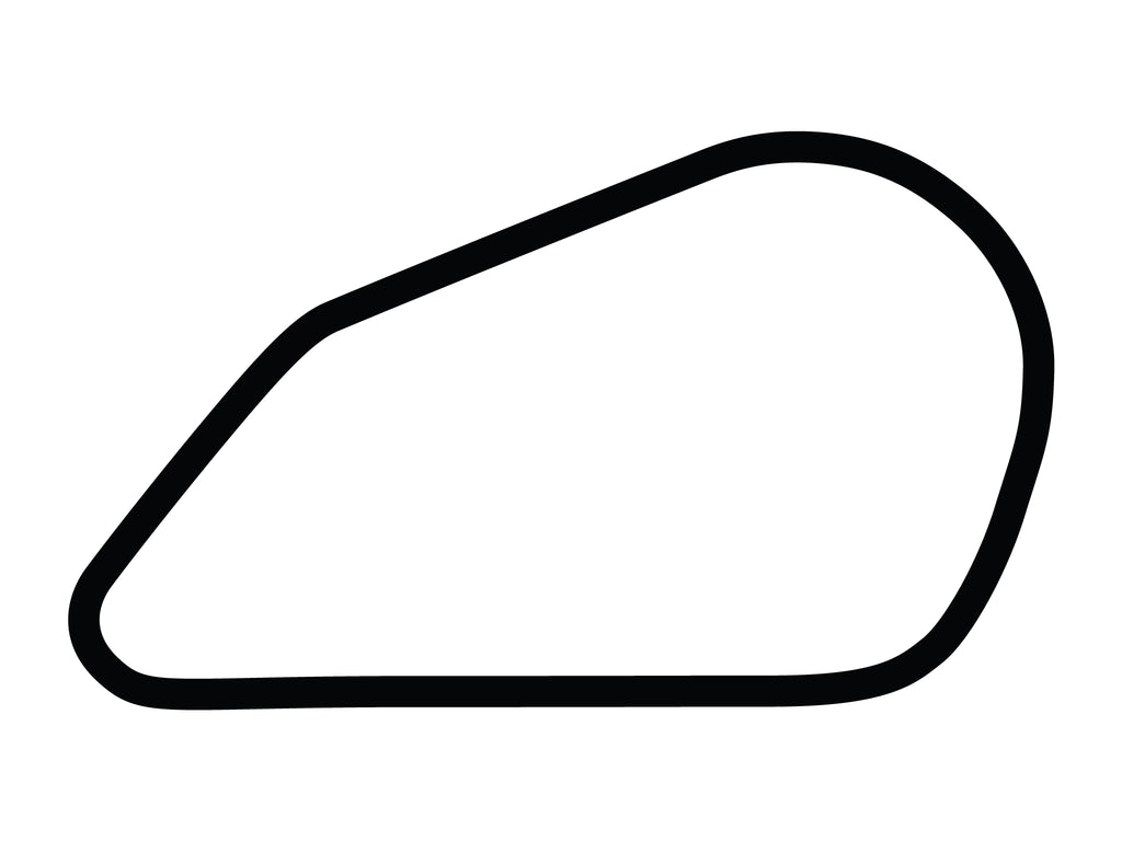 Putnam Park Short Road Course Decal - White - 5cm