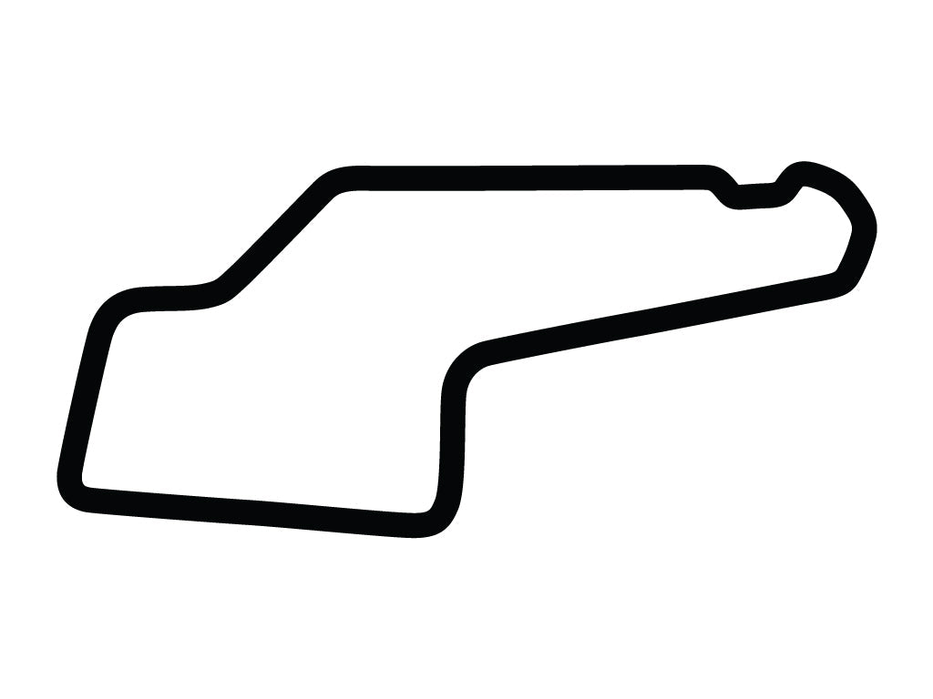 Watkins Glen International Short with Inner Loop Decal - White - 5cm