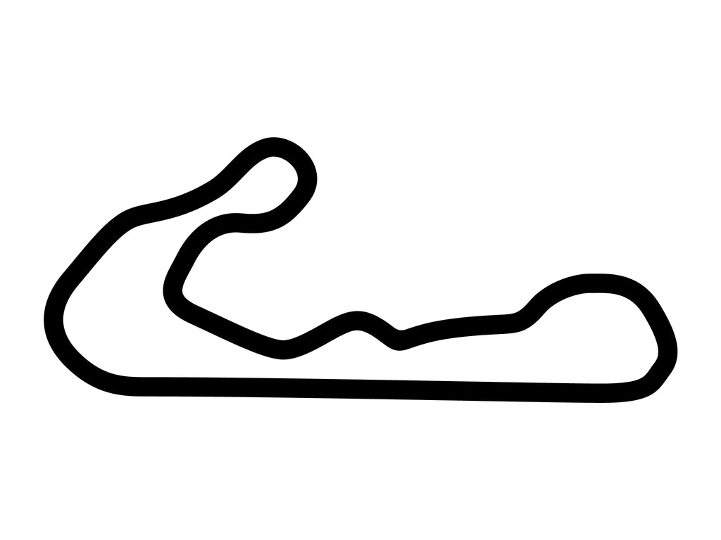 Inde Motorsports Ranch South Course Decal - White - 5cm