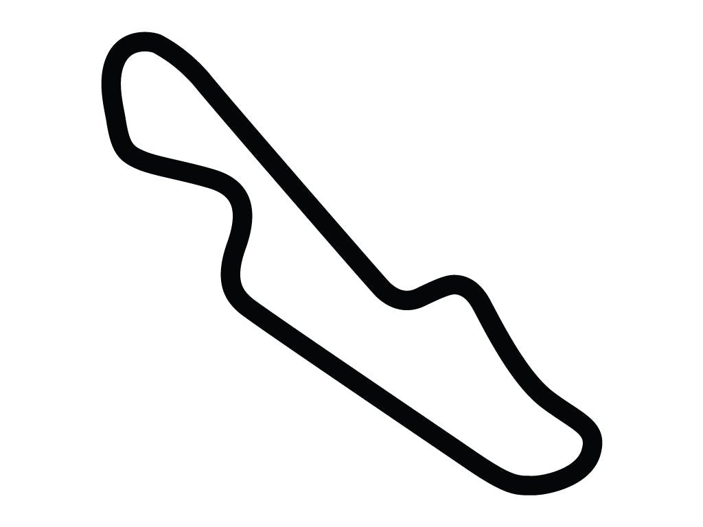 Pittsburgh International Race Complex South Course Decal - White - 5cm