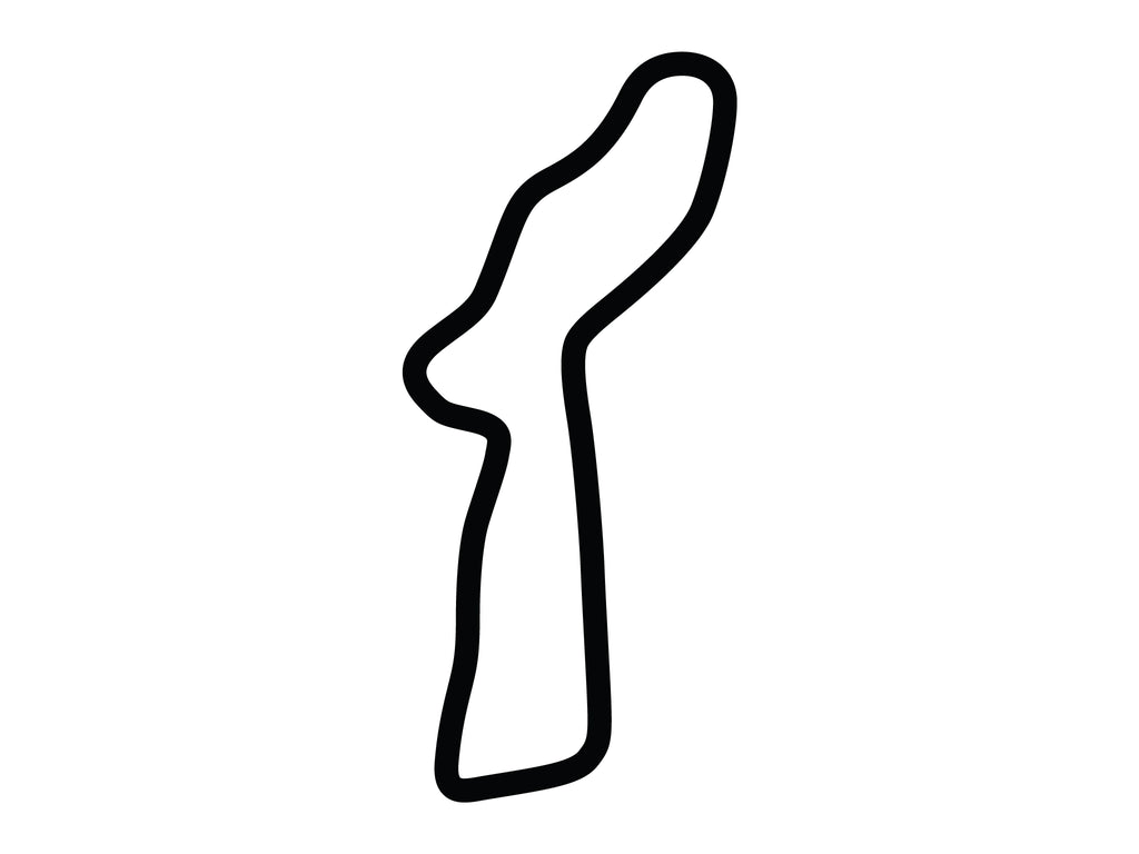 Oregon Raceway Park South Course Decal - White - 5cm