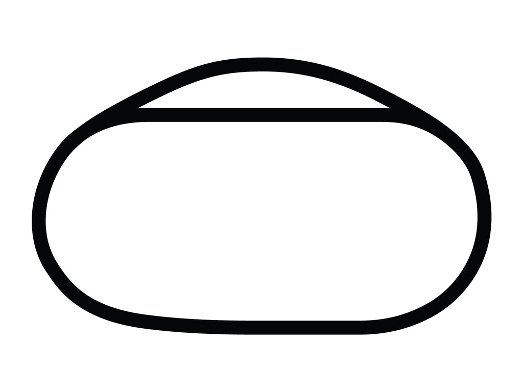 Kansas Speedway Tri-Oval Decal - White - 5cm