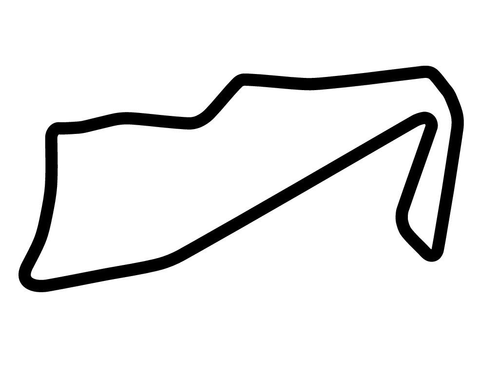 Townsville Street Circuit Short Decal - White - 5cm