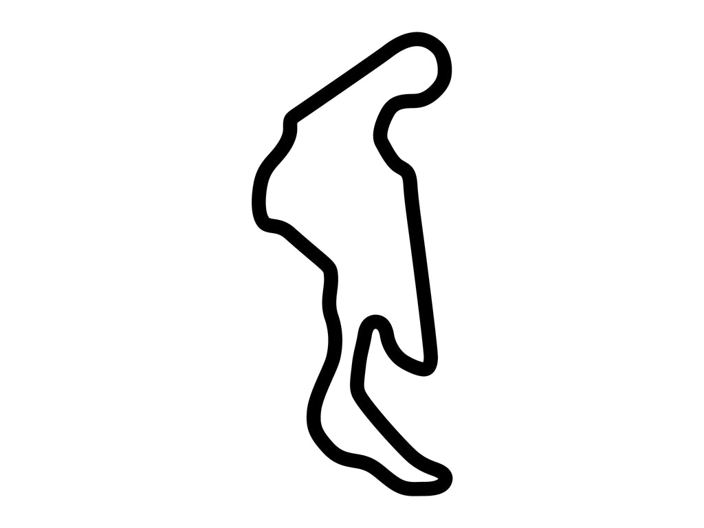 Thunderhill Raceway Park West Decal - White - 5cm