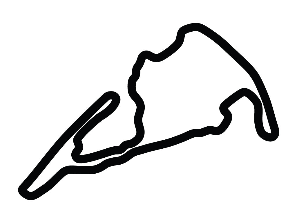 Virginia International Raceway Grand West Decal - White - 5cm