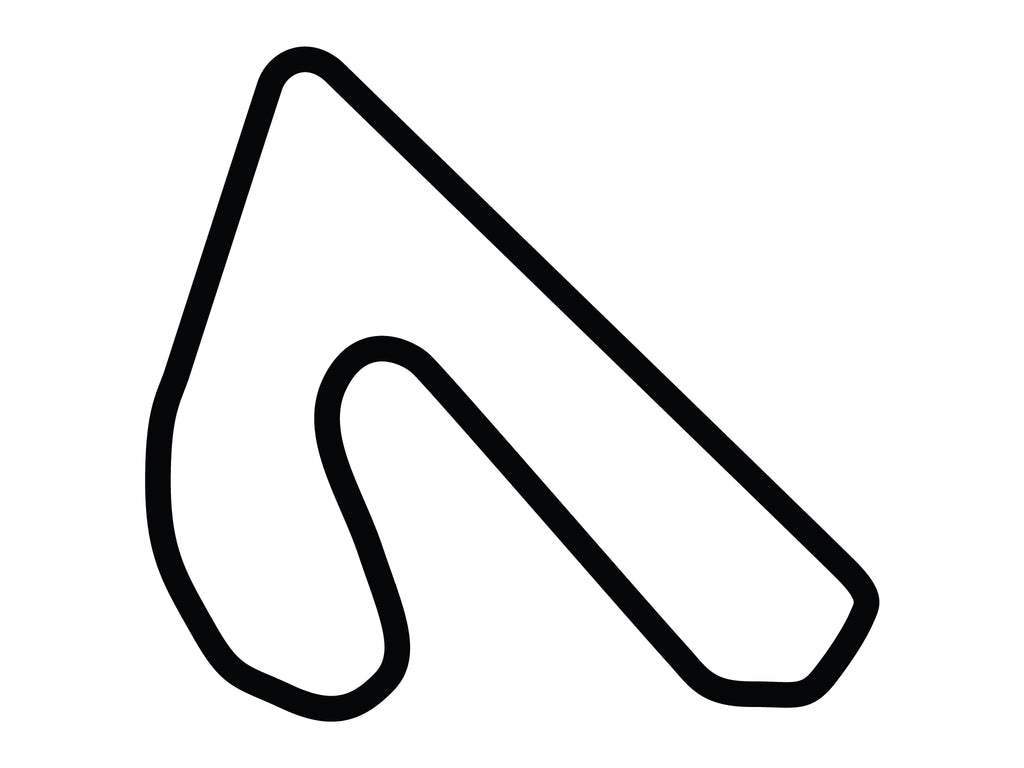 Carolina Motorsports Park West Course Decal - White - 5cm