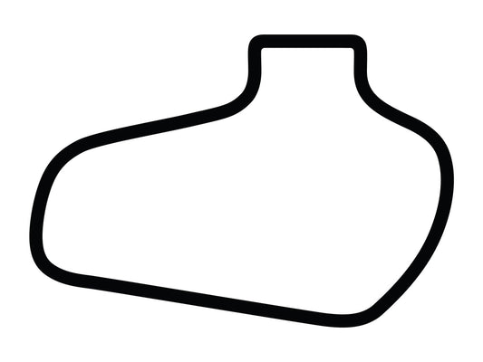 Texas World Speedway 1.0 Mile Decal - White - 5cm