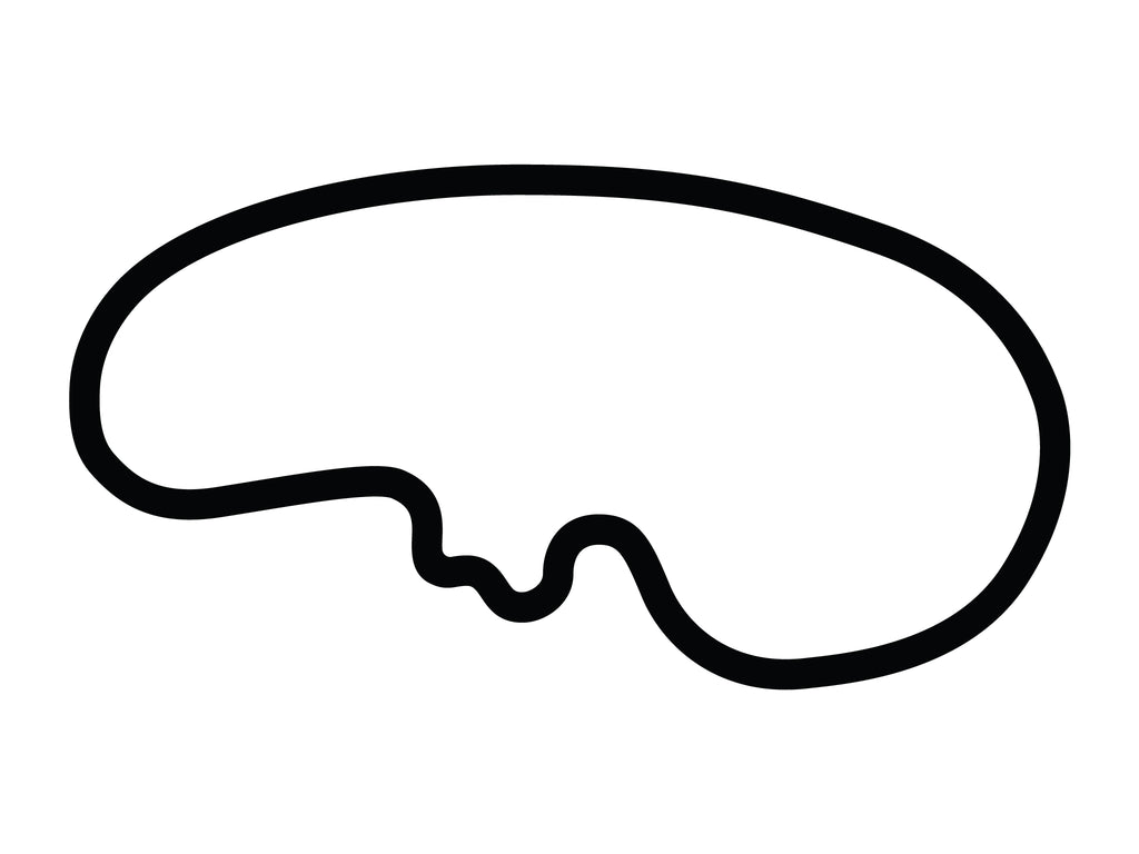 Texas World Speedway 1.9 Mile B Decal - White - 5cm