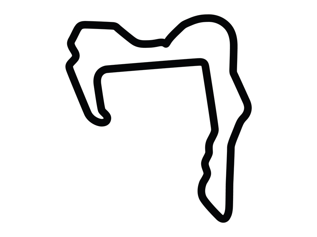 Buttonwillow Raceway Park #1 Decal - White - 5cm