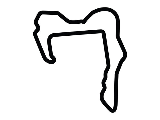 Buttonwillow Raceway Park #1 Decal - White - 5cm