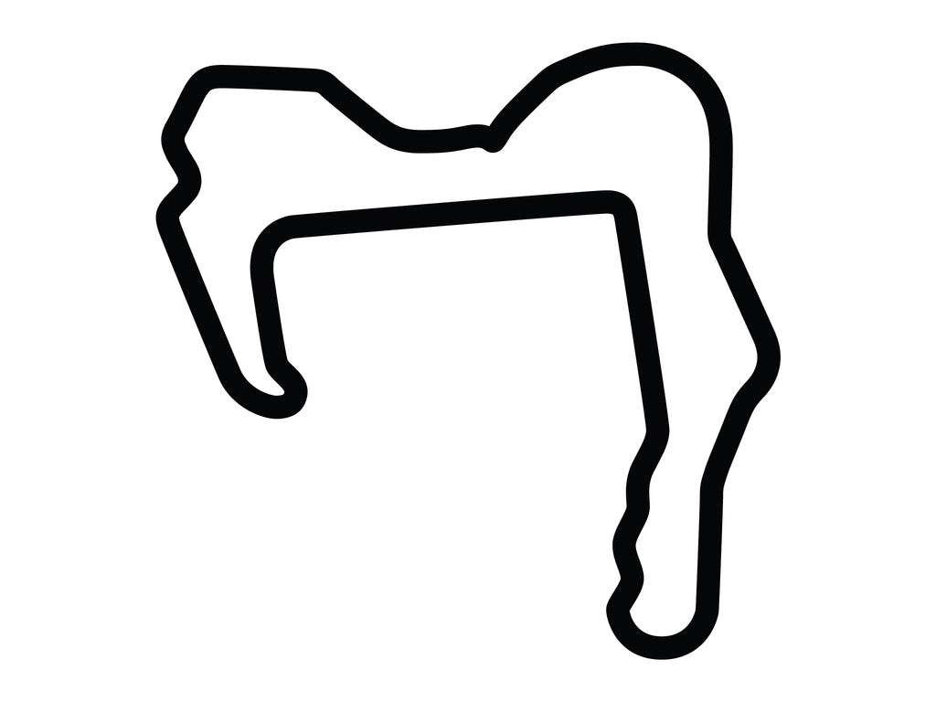 Buttonwillow Raceway Park #13 Decal - White - 5cm