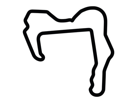 Buttonwillow Raceway Park #13 Decal - White - 5cm