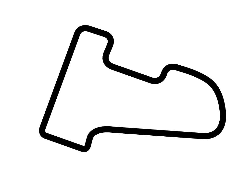 Hutchinson Island Race Track Decal - White - 5cm