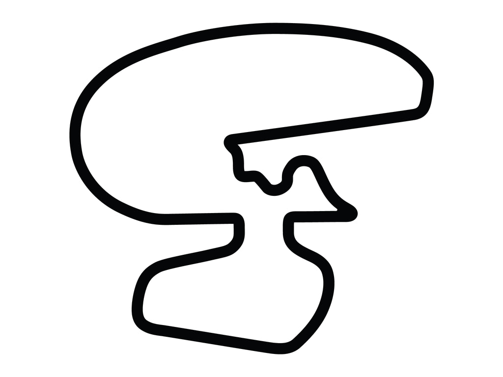 Texas World Speedway 3.1 Mile Decal - White - 5cm