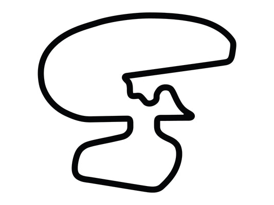Texas World Speedway 3.1 Mile Decal - White - 5cm