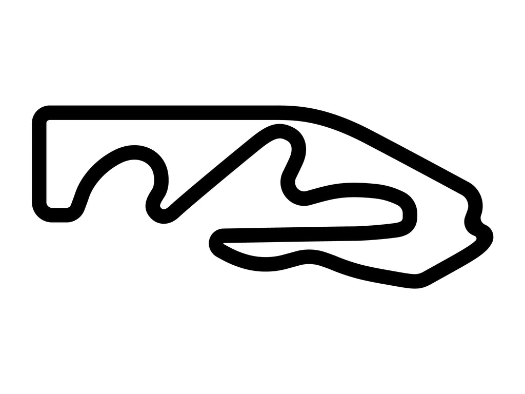 Monticello Motor Club 66 Course Decal - White - 5cm