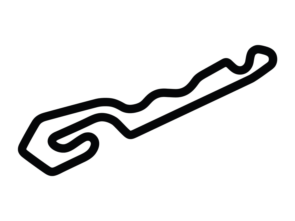 NOLA Motorsports Park - North Course A Decal - White - 5cm