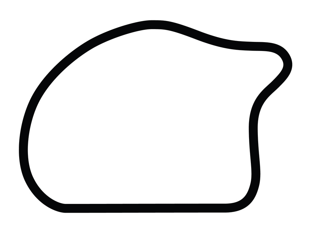 Morgan Park Raceway A Course Decal - White - 5cm