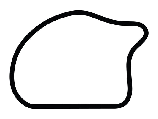 Morgan Park Raceway A Course Decal - White - 5cm