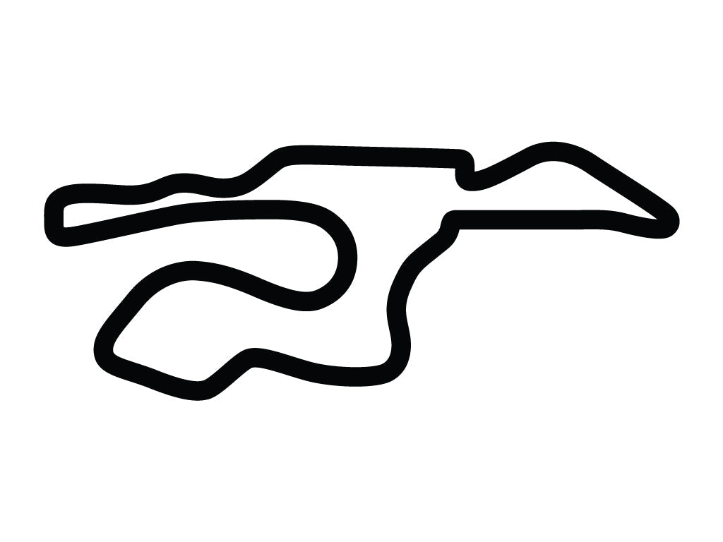 Sonoma Raceway (Infineon) AMA Course Decal - White - 5cm
