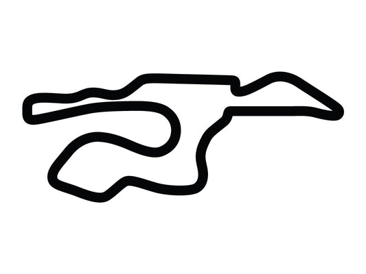 Sonoma Raceway (Infineon) AMA Course Decal - White - 5cm