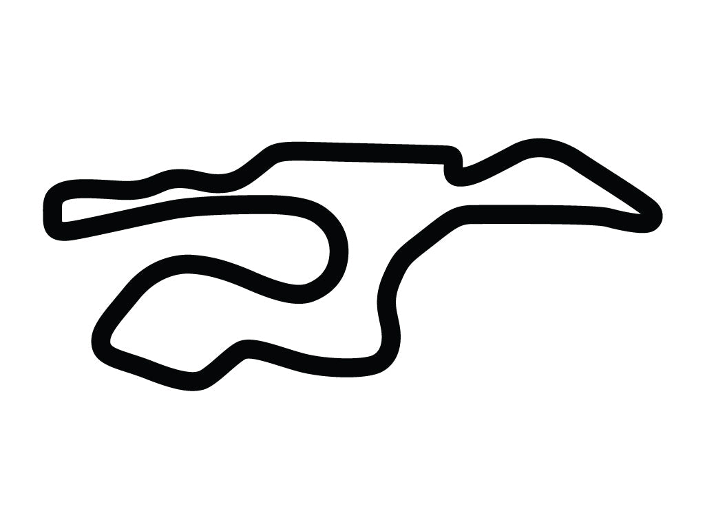 Sonoma Raceway (Infineon) AMA Alternate Course Decal - White - 5cm