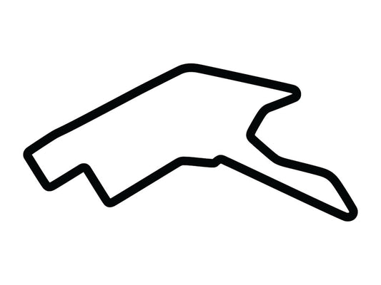 Adelaide Street Circuit Short Decal - White - 5cm
