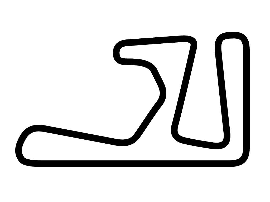 Aiginio Race Track Decal - White - 5cm