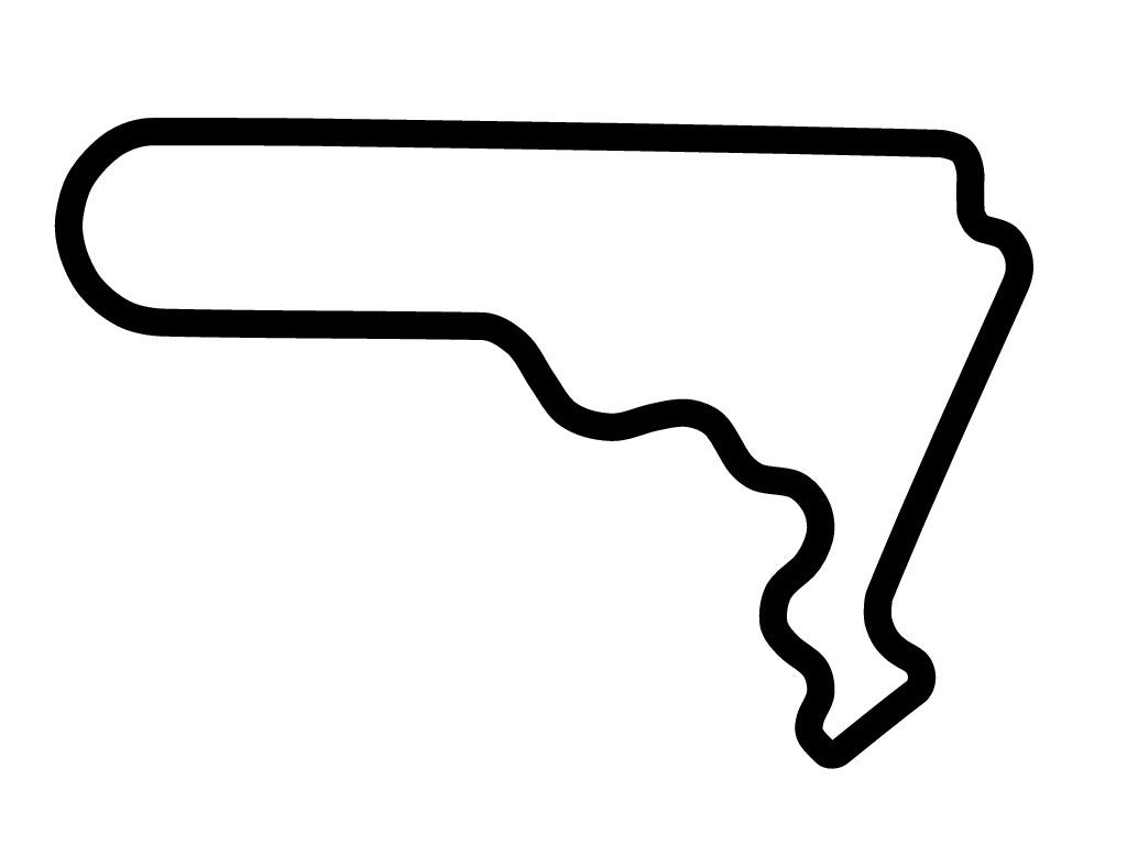 Autodromo Hermanos Rodriguez GP Circuit Decal - White - 5cm