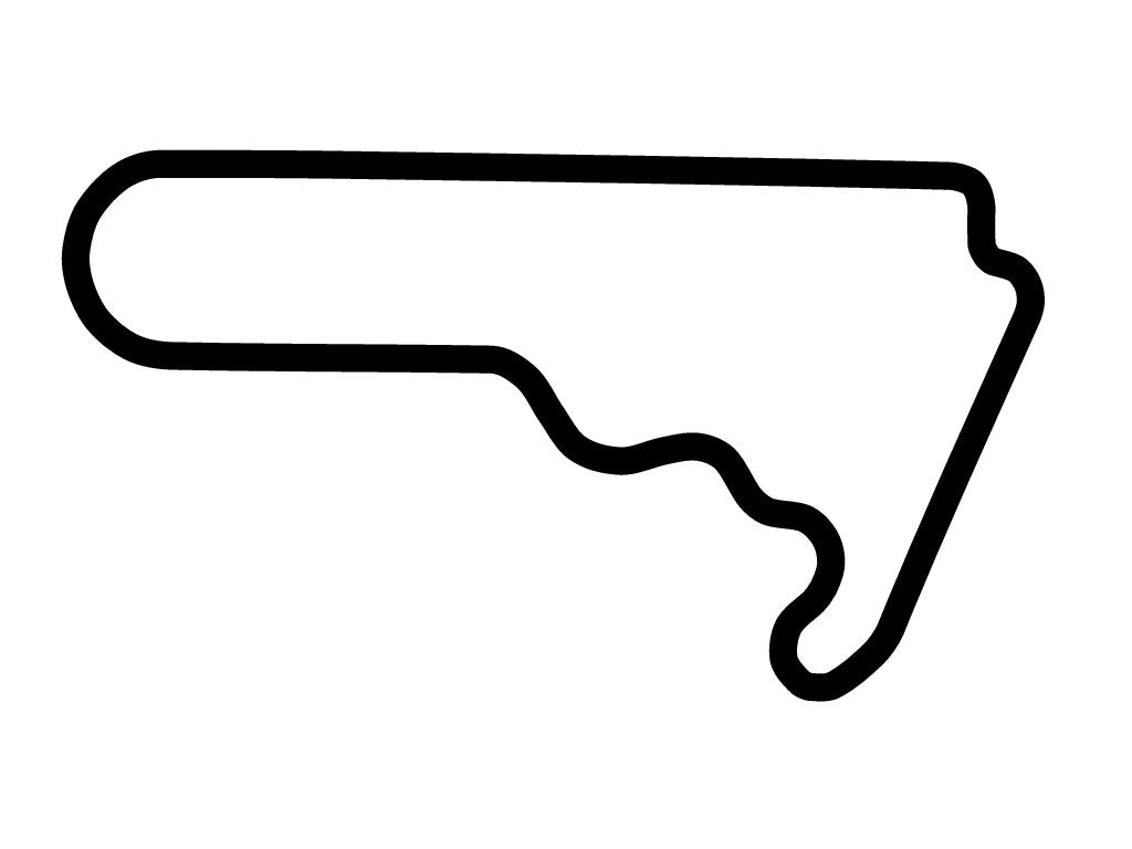 Autodromo Hermanos Rodriguez NASCAR Circuit Decal - White - 5cm