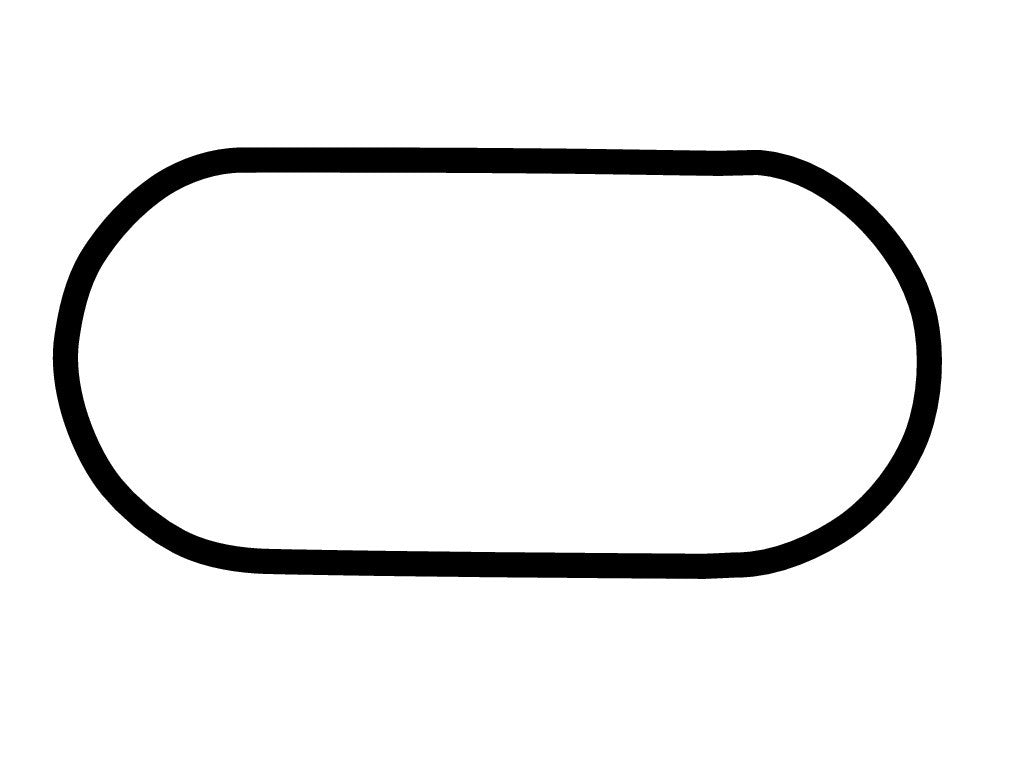 Autodromo Hermanos Rodriguez Oval Circuit Decal - White - 5cm