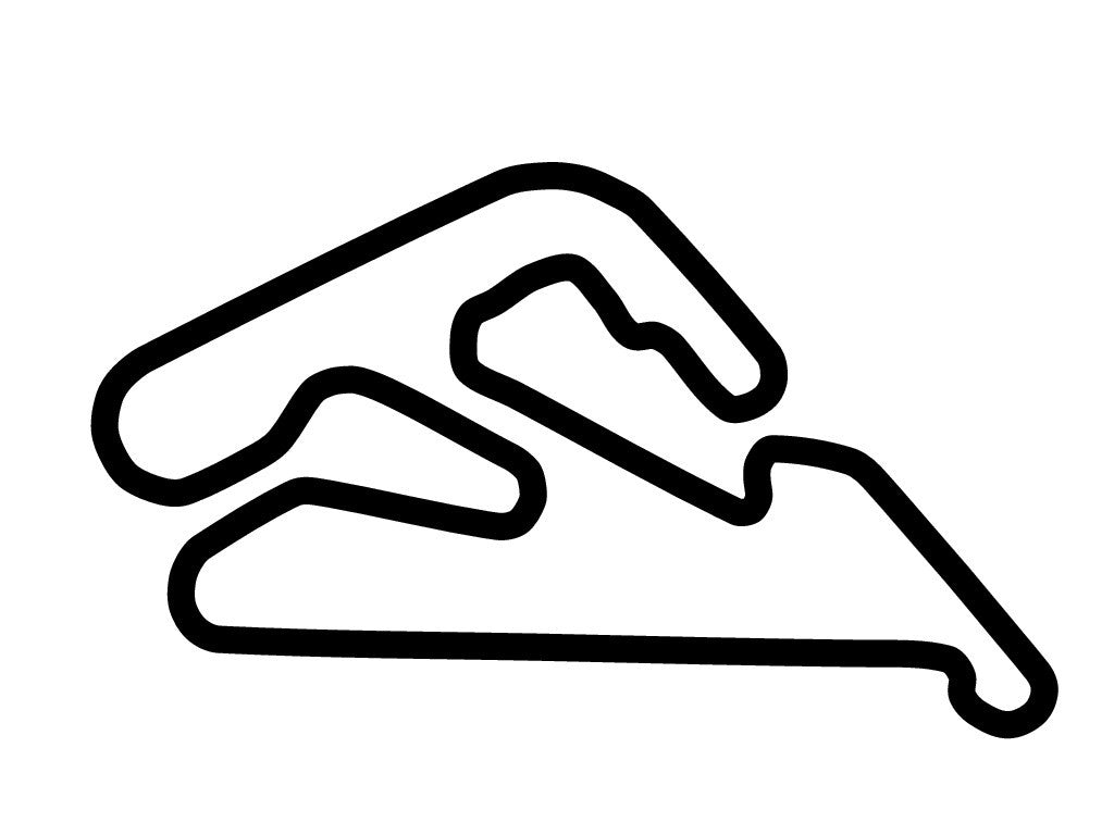 Autodromo Juan y Oscar Galvez Layout 6 Decal - White - 5cm