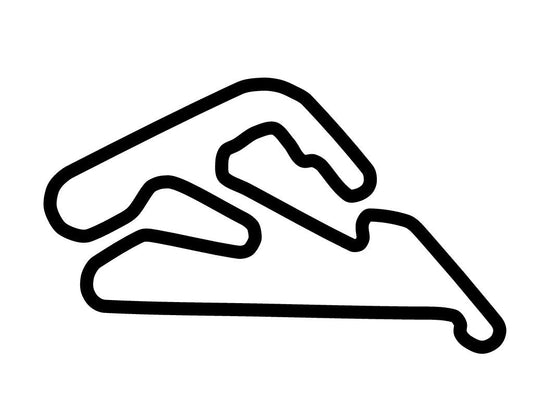 Autodromo Juan y Oscar Galvez Layout 6 Decal - White - 5cm
