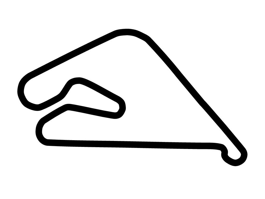 Autodromo Juan y Oscar Galvez Layout 8 Decal - White - 5cm