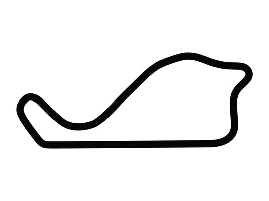 Morgan Park Raceway B Course Decal - White - 5cm