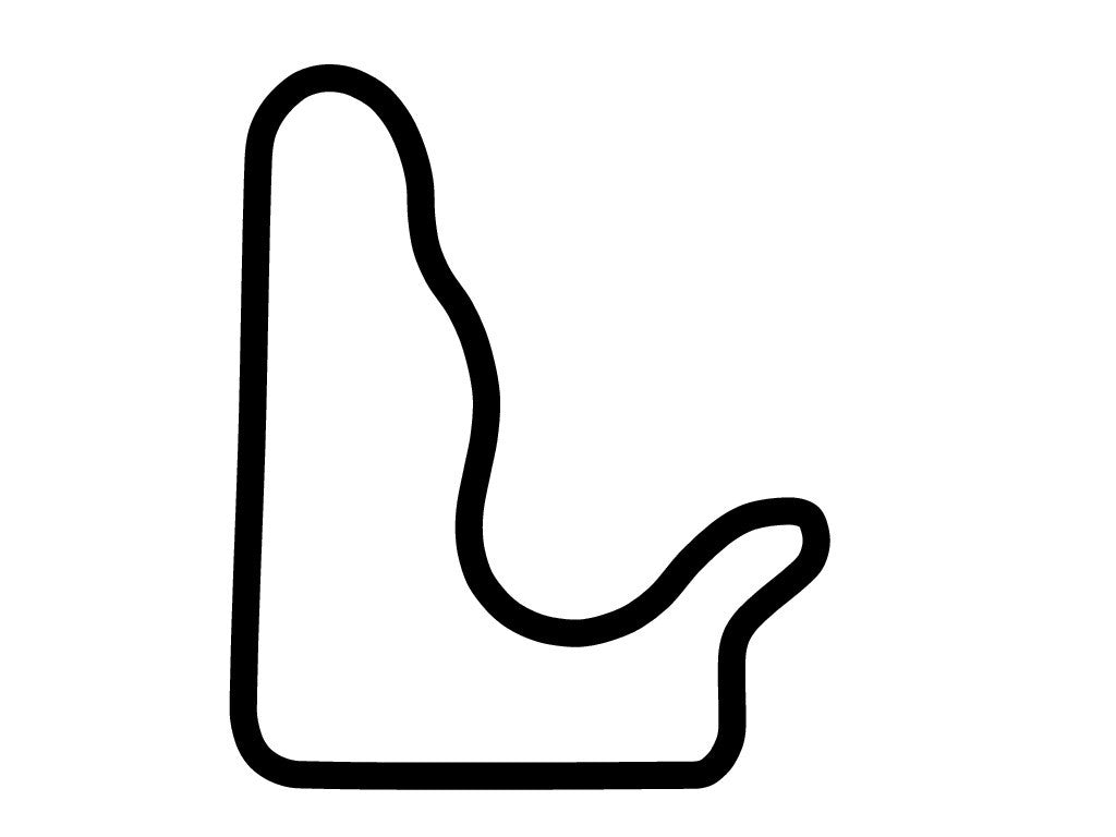 Barbagallo Raceway Short Decal - White - 5cm