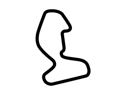 Bedford Autodrome East Circuit Decal - White - 5cm