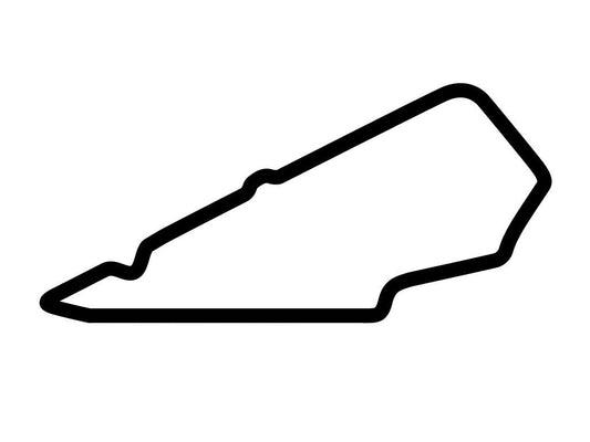 Bedford Autodrome South Circuit Decal - White - 5cm