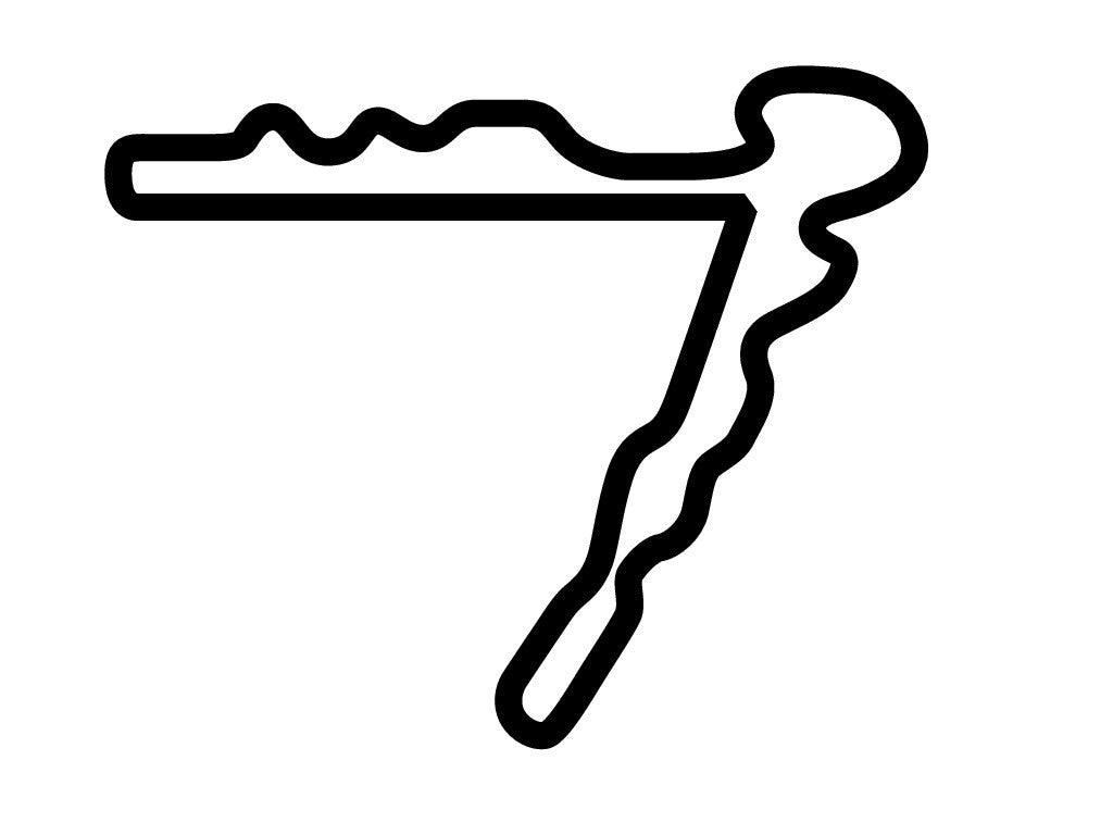 Bondurant Mondo Decal - White - 5cm