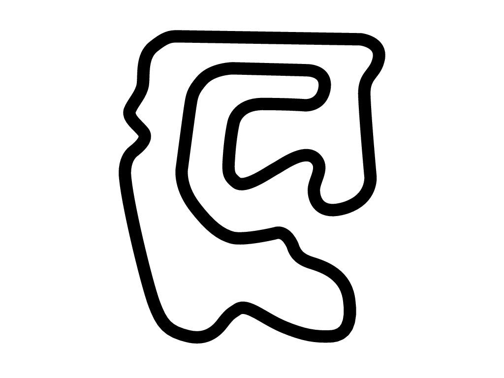 Bresse Circuit Kart Track Decal - White - 5cm