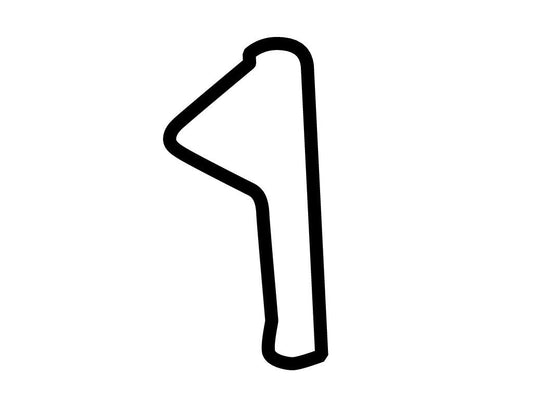 Bruntingthorpe Short Circuit Decal - White - 5cm