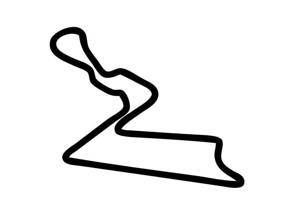 Buddh International Circuit Decal - White - 5cm