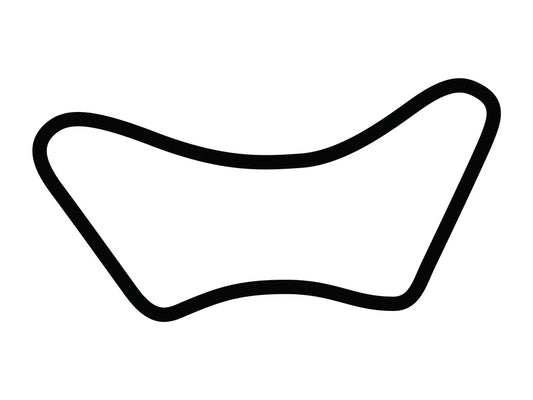 Morgan Park Raceway C Course Decal - White - 5cm