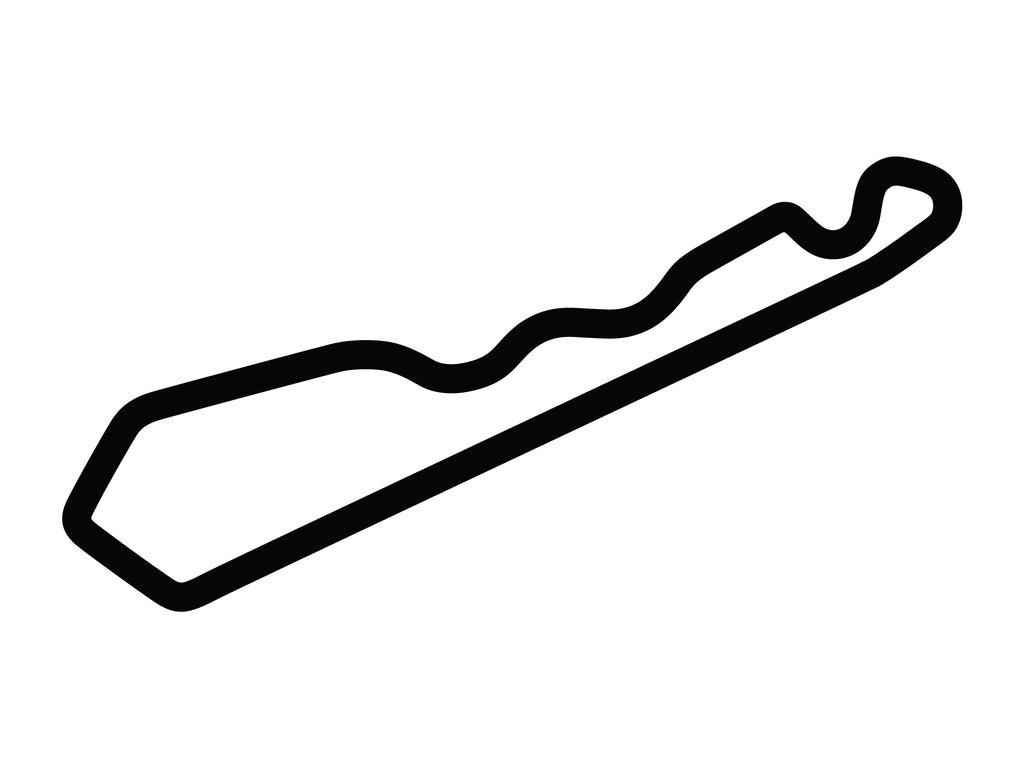 NOLA Motorsports Park - North Course C Decal - White - 5cm