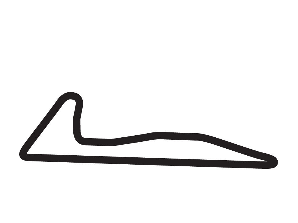 Carlsbad Raceway Decal - White - 5cm