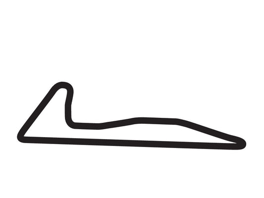 Carlsbad Raceway Decal - White - 5cm